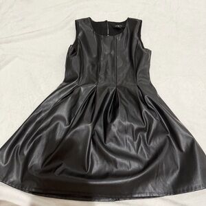 Amy Byer Black Faux Leather Mini Dress